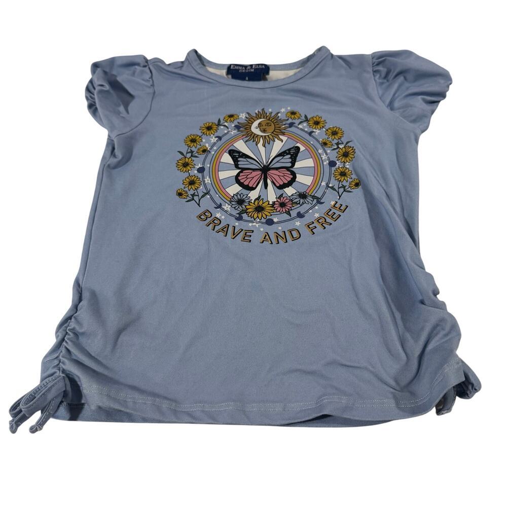 Emma & Elsa Denim Toddler Girl 4T T-Shirt